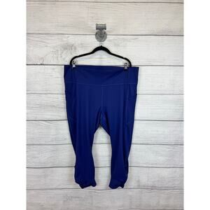 Fabletics Active Plus Size Blue Oasis High Waisted Twist 7/8 Leggings Size 4X
